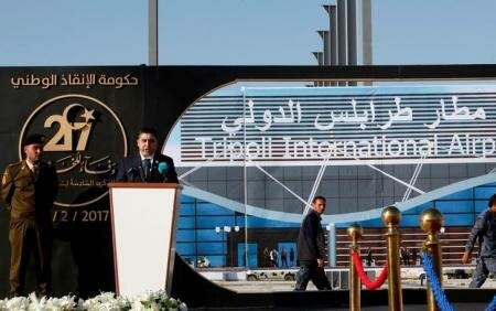 Prime Minister of Libya's National Salvation government Khalifa Ghwell speaks during an opening ceremony of Tripoli International Airport, in Tripoli, Libya February 16, 2017. REUTERS/Ismail Zitouny/File Photo